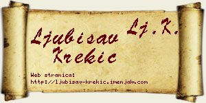 Ljubisav Krekić vizit kartica